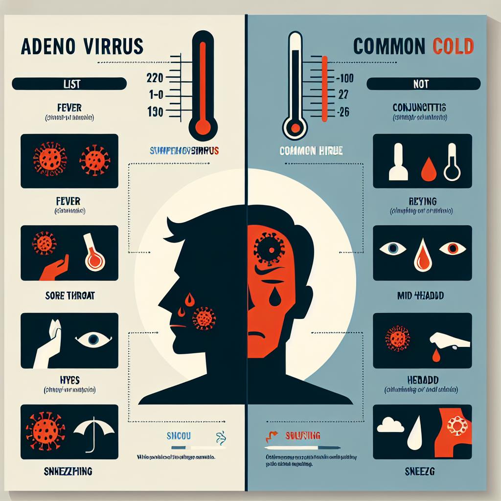 腺病毒感染與普通感冒的症狀比較